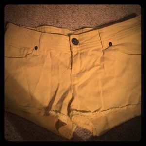 Yellow Jean Shorts